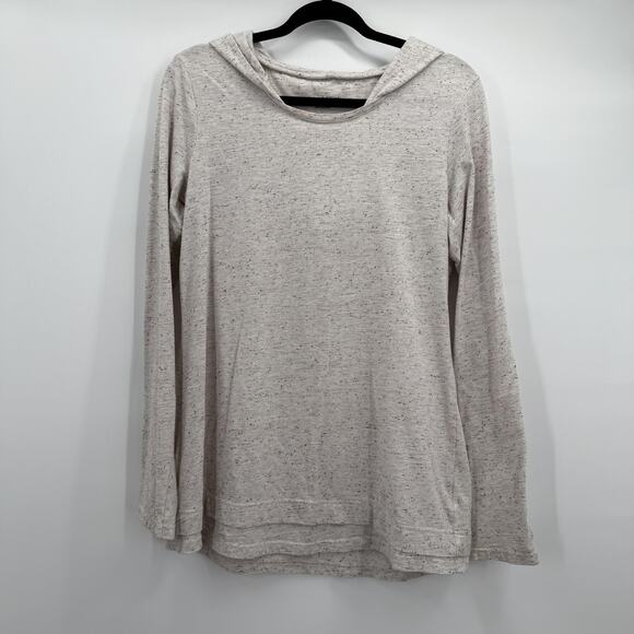 Columbia Hoodie Womens Large Oatmeal Heather Speckled Lightweight Long Sleeve - Picture 1 of 9